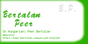 bertalan peer business card